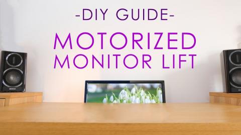 Build a MOTORIZED monitor lift (on a budget!)