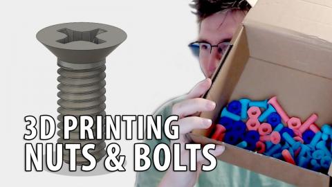 3D Printing Nuts & Bolts & Screws using Fusion 360 and McMaster-Carr