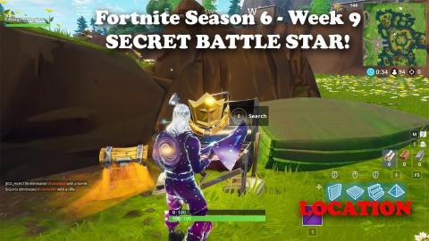 Fortnite - Season 6 - Week 9 SECRET BATTLE STAR LOCATION!