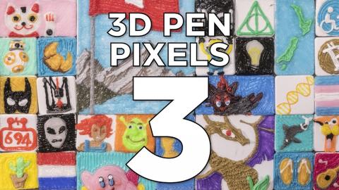 3D Pen Art // Pegboard Pixels #3