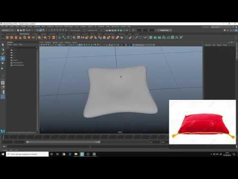 Maya 2019 Tutorial | Modeling and UV map a pillow without nCloth
