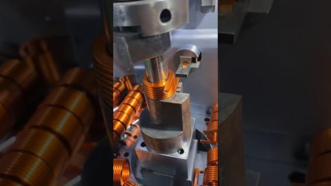 Coil Winding Machine Is So Cool????????#shortsfeed #shorts #satisfying