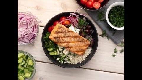 Grilled Salmon Mediterranean Bowl | CharBroil®