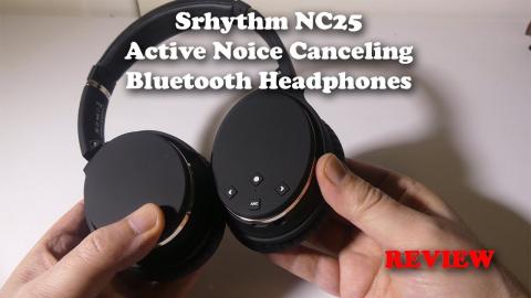 Srhythm NC25 Active Noise Canceling Bluetooth Headphones Review and Mic Test