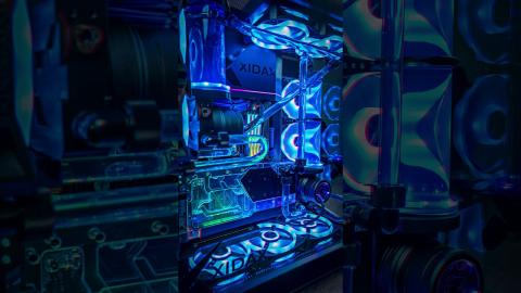 Mesmerizing Blue Watercooled PC Build ????????????️ | Xidax #shorts #youtubeshorts