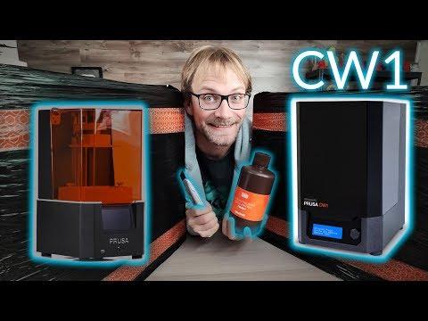 Was live: First print on the Prusa SL1 & trying the CW1!