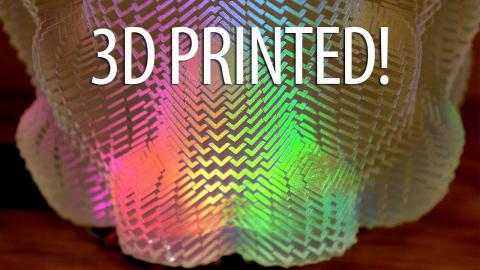 3D Printing with Math! Cuboid Vase on Form 2 3D Printer - Lights from Adafruit Circuit Playground