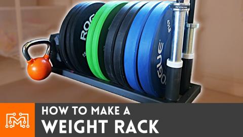 How to Make a DIY Weight Rack // Home Gym