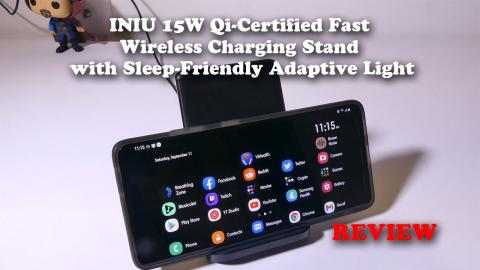 INIU 15W Qi Certified Fast Wireless Charging Stand with Sleep Friendly Adaptive Light REVIEW