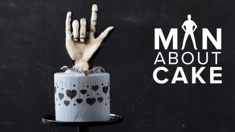 ROCK ON! Anti-Valentine's Day Cake | Man About Cake Modeling Chocolate Sculpting