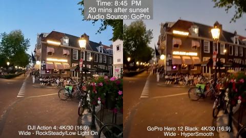 GoPro Hero 12 vs DJI Action 4: Ultimate Low-Light/Night Comparison Test