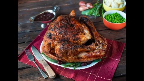 Thanksgiving Turkey with Cherry Shallot Sauce