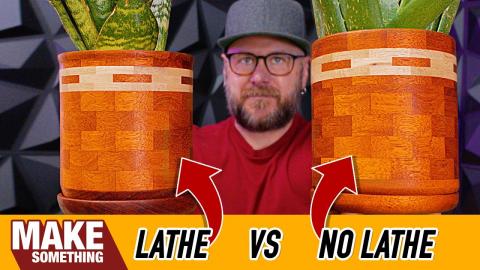 Segmented Plant Pots. With AND WITHOUT a Lathe! | Woodworking Project