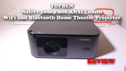 TOPBEN Native 1080p WiFi and Bluetooth Home Theater Projector REVIEW