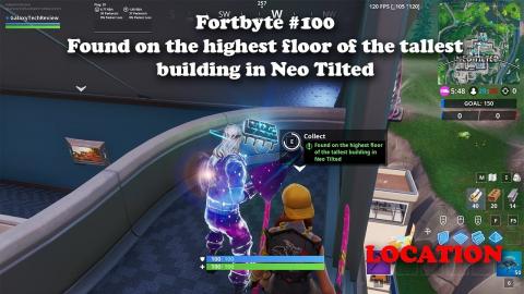 Fortbyte #100 - Found on the highest floor of the tallest building in Neo Tilted LOCATION