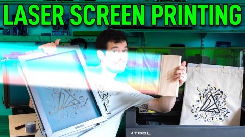 Screen Printing with a Laser Cutter? // xTool S1 40 Watt Laser Cutter + Screen Printer Kit