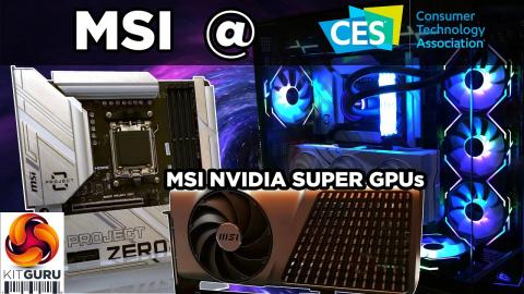 CES 2024: MSI Components - SUPER GPUs, Project Zero, monitors and more