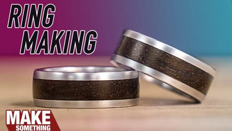 How to Make Rings with Woodworking Tools. Easy Project.