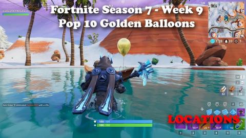 Fortnite - Pop 10 Golden Balloons - Locations