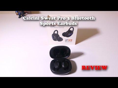 Calcini Sweat Pro 3 Bluetooth Sports Earbuds Mic Test and REVIEW