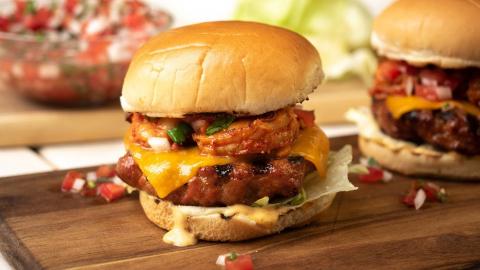 Grilled Chorizo and Garlic Shrimp Burgers | CharBroil®