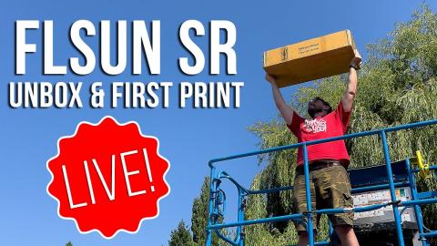 FLSUN Super Racer Delta 3D Printer Unbox & First Print LIVE!