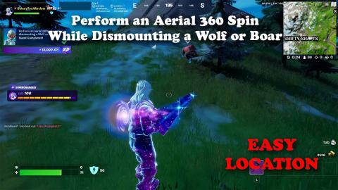 Perform an Aerial 360 Spin While Dismounting a Wolf or Boar EASY LOCATION