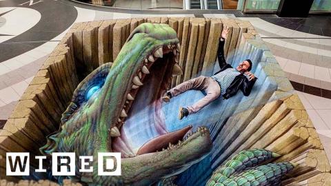 How This Chalk Artist Creates Illusions on Pavement | Obsessed | WIRED
