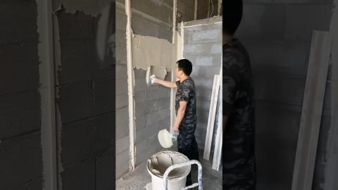 Checkout This Satisfying Worker Laying Mortar#shortvideo #diy #youtubeshorts