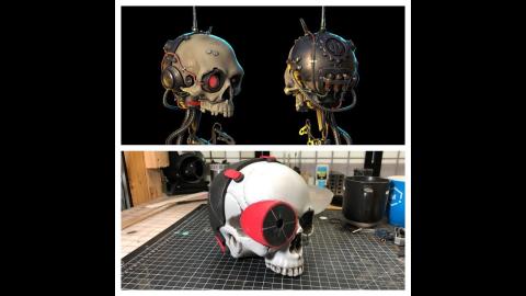 Painting 40K Servo Skull