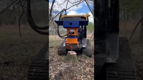 This Attachment Can Remove Stumps In A Breeze ???????? #satisfying #shortsfeed #shorts