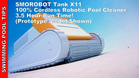 SMOROBOT 100% Cordless Robotic Pool Cleaner with  3.5 Hour Run Time! (Prototype Model Shown)