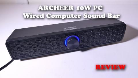 ARCHEER AS04 10W PC Wired Computer Sound Bar - (Under 20 Bucks!)