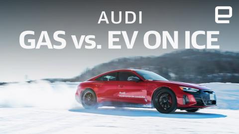 Audi E-Tron GT vs. RS 6 on ice