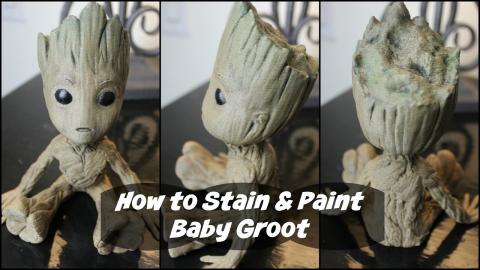 How to Stain & Paint Baby Groot