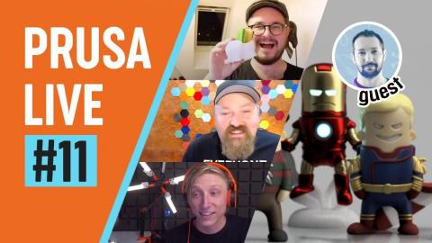 PRUSA LIVE #11 - guest WEKSTER, Lamp Contest Winners, Prusa calculator,  + Q&A