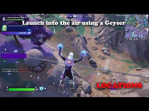 Launch into the air using a Geyser LOCATIONS