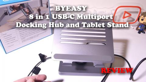 BYEASY 8 in 1 USB-C Multiport Docking Hub and Tablet Stand REVIEW