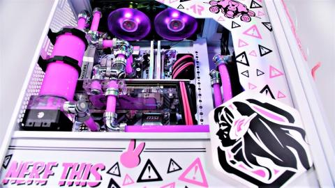 $4300 CUSTOM WATER COOLED GAMING PC TIME LAPSE | D.VA OVERWATCH BUILD