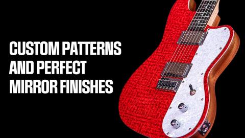 Ingenious Way of Adding Color and Patterns to Custom Guitars