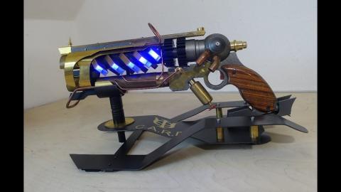 Steampunk Lasergun: The Rayvolver Mk IV demo