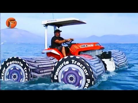 This AMPHIBIOUS TRACTOR can sail the seas ▶10 AMAZING MACHINES