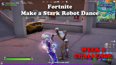 Make a Stark Robot Dance - Fortnite Season 4 Week 5 Challenge