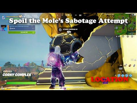 Spoil the Moles Sabotage Attempt Location - Fortnite
