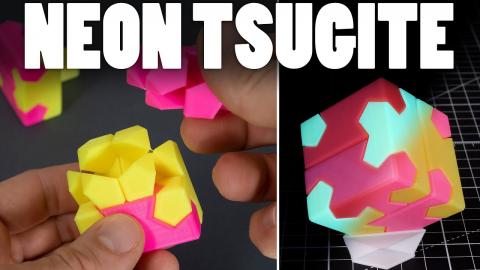 Neon Tsugite Cube #shorts