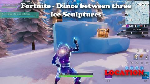 Fortnite - Dance between three ice sculptures