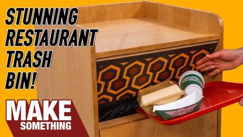 Making a Restaurant Style Trash Bin with a Killer Twist! Woodworking Project