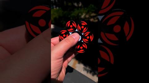 Sharingan inspired animated spinner.  #anime #naruto #satysfying #cameratricks #illusion