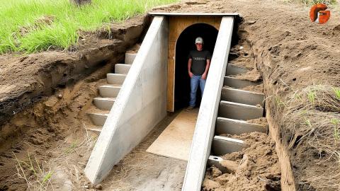 Man Builds Underground Storm Shelter | Start to Finish Build By @tickcreekranch