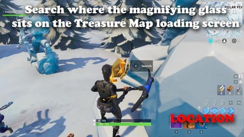 Search where the magnifying glass sits on the Treasure Map loading screen Location
